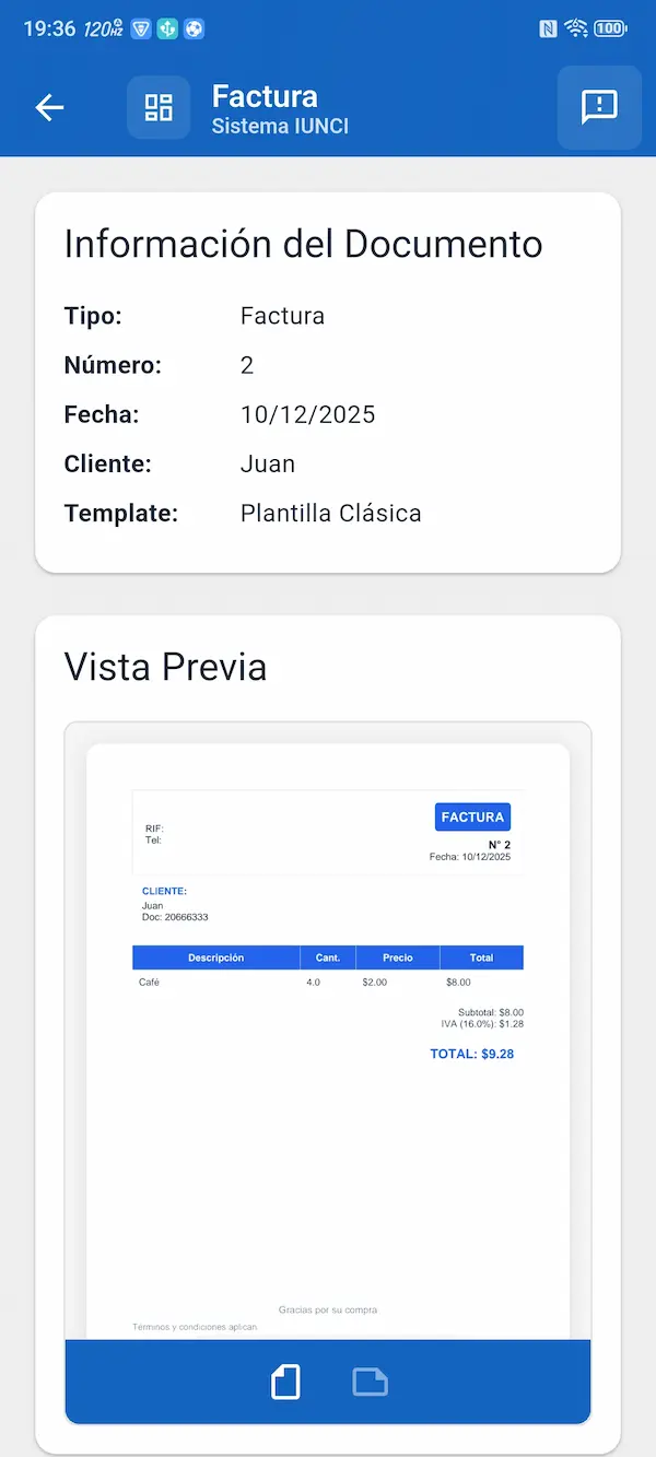 iunci Invoice Generator - Factura PDF generada